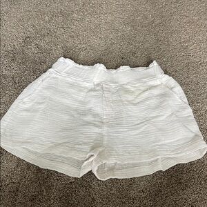 Women's White Swim Coverup Shorts